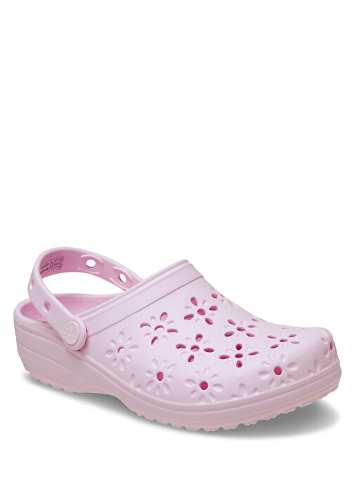 Classic Floral Cut Out Kadın Terlik - Görsel 5