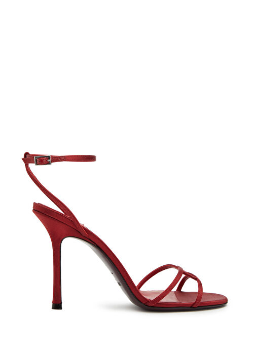 1998 Leo Koyu Kırmızı Kadın Sandalet - Görsel 2