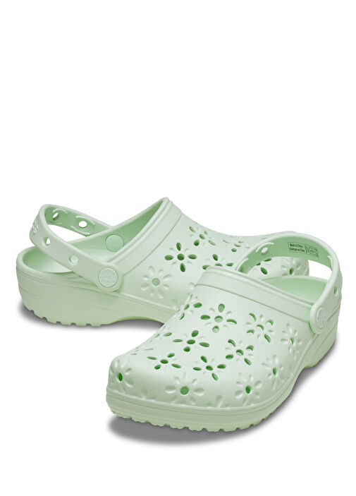 Classic Floral Cut Out Kadın Terlik - Görsel 3