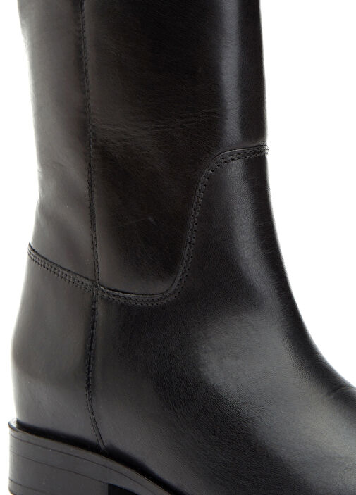 Siyah Kadın Tokalı Deri Bot - Görsel 7