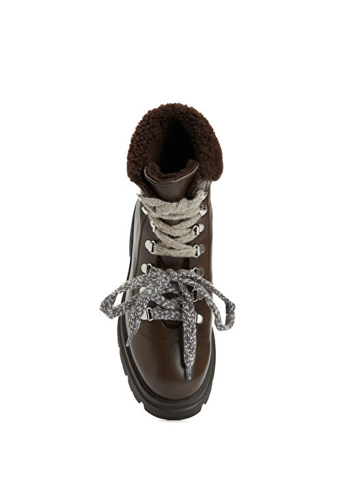 Kahverengi Kadın Deri Bot - Görsel 5