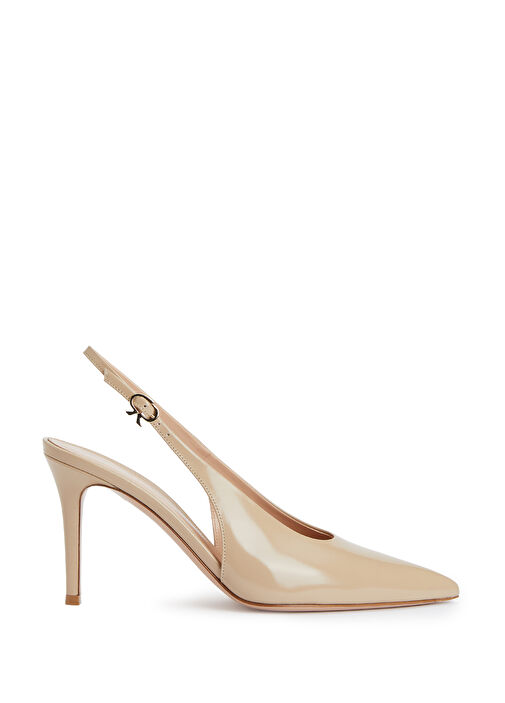 Robbie Bej Deri Topuklu Ayakkabı - Görsel 2