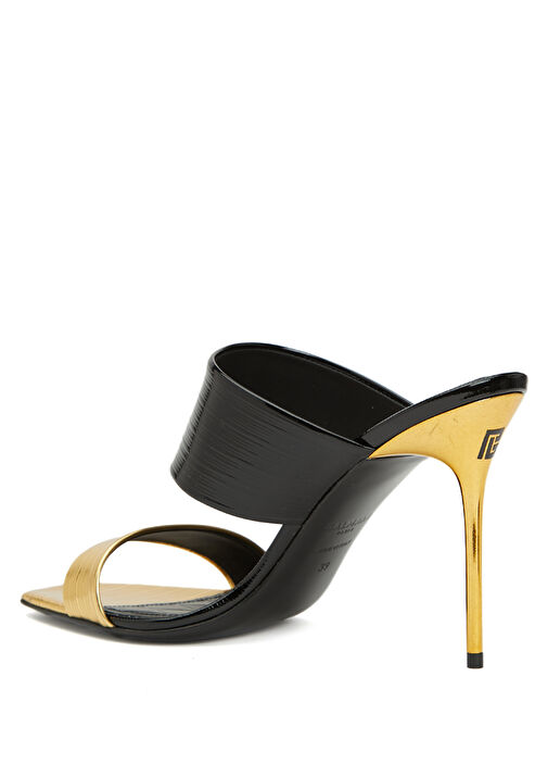 Siyah Gold Kadın Deri Terlik - Görsel 10