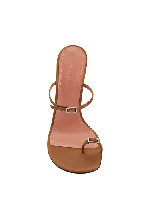 Adut Koyu Kahverengi Kadın İpek Terlik - Görsel 5