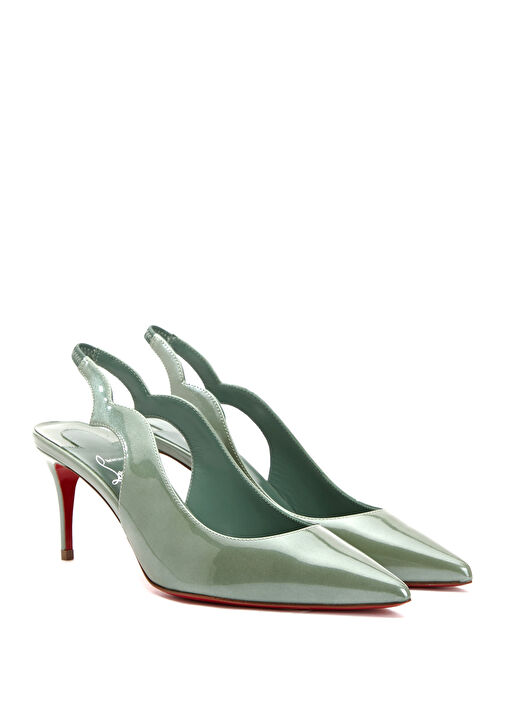 Hot Chick Su Yeşili Deri Topuklu Ayakkabı - Görsel 3