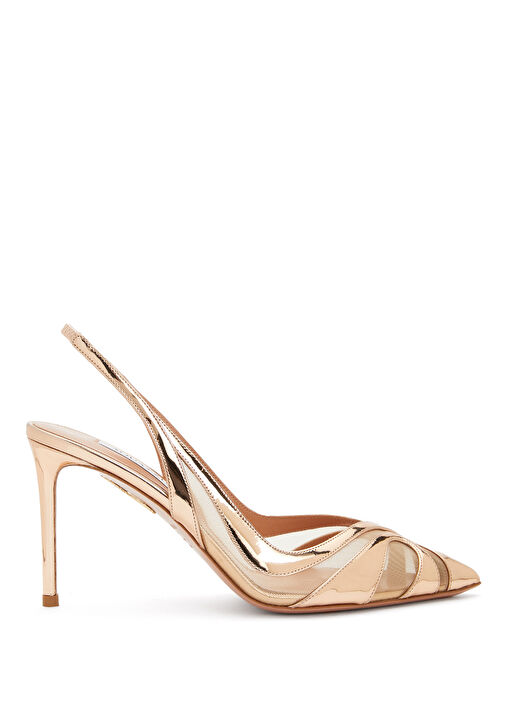 Lune Rose Gold Deri Topuklu Ayakkabı - Görsel 2