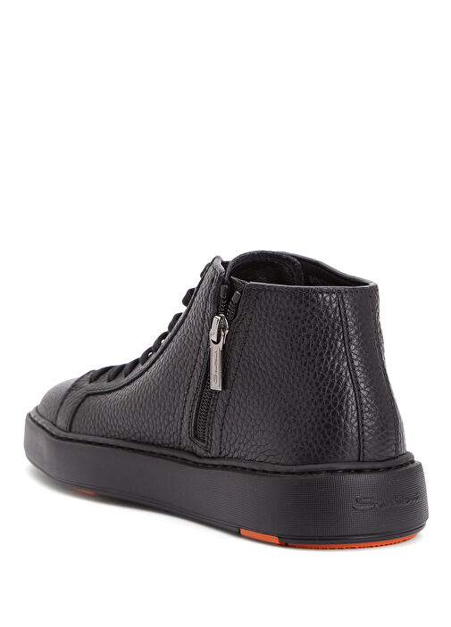 Clean Icon Siyah Erkek Deri Sneaker - Görsel 4