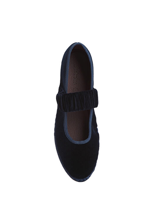 Mafalda Lacivert Kadife Babet - Görsel 5