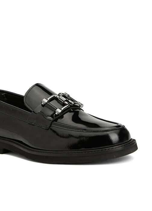 Siyah Kadın Rugan Loafer - Görsel 7