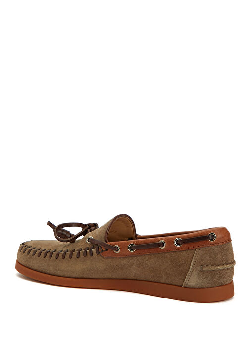 Palm Avenue Koyu Haki Kadın Süet Loafer - Görsel 4