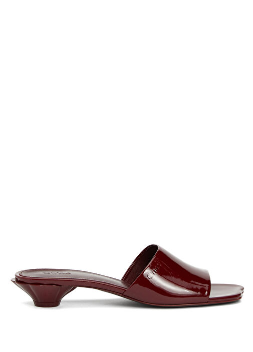 Bordo Kadın Deri Terlik - Görsel 2