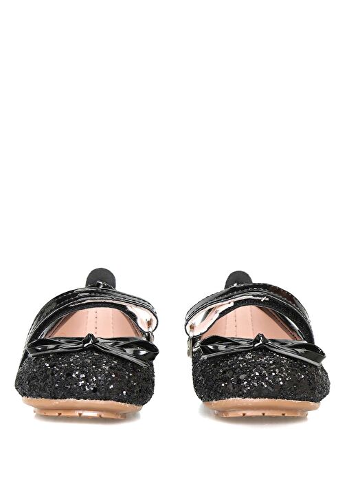 Siyah Simli Kız Bebek İlk Adım Ayakkabısı - Görsel 4