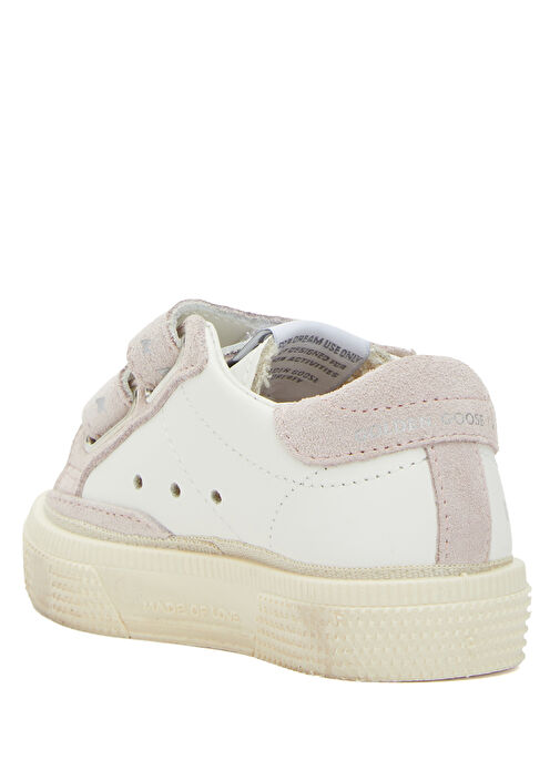 May Beyaz Çocuk Deri Sneaker - Görsel 4