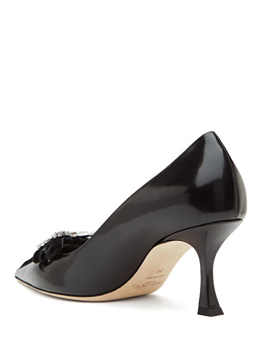 Auria Siyah Deri Stiletto - Görsel 4