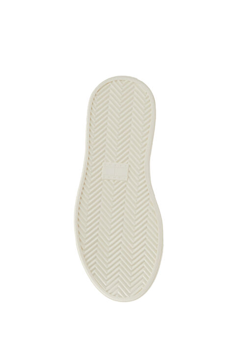 Ekru Kadın Deri Sneaker - Görsel 6