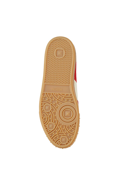 Kırmızı Beyaz Erkek Deri Sneaker - Görsel 6