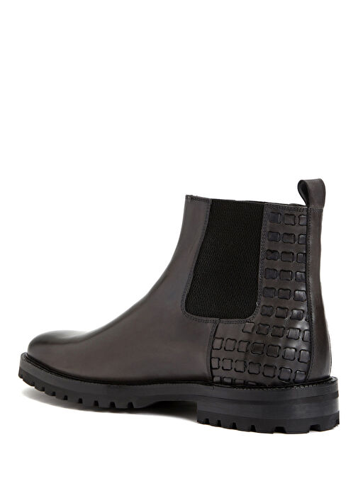 Antrasit Erkek Deri Bot - Görsel 4