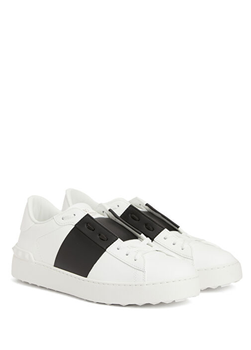 Open Beyaz Kadın Deri Sneaker - Görsel 3