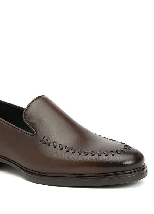 Kahverengi Erkek Deri Loafer - Görsel 7