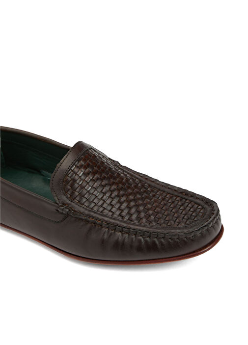 Kahverengi Erkek Deri Loafer - Görsel 7