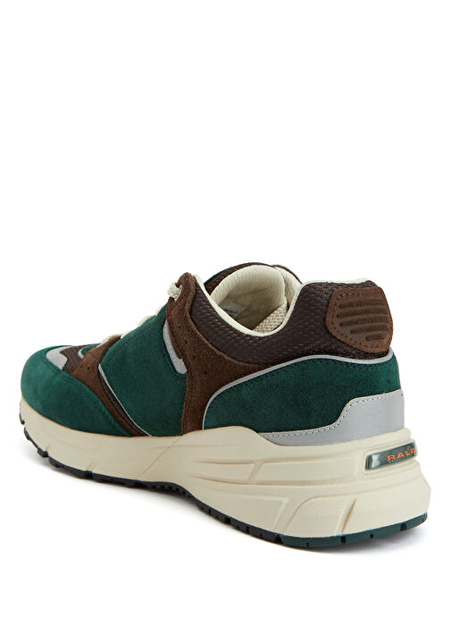 Yeşil Logo Detaylı Erkek Deri Sneaker - Görsel 4