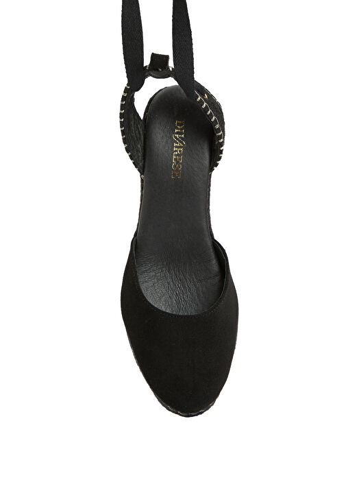 Siyah Kadın Süet Espadril - Görsel 5