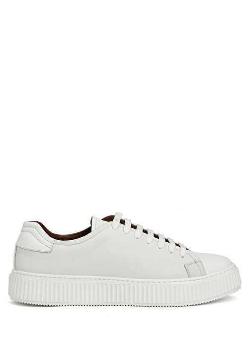 Beyaz Erkek Deri Sneaker - Görsel 2