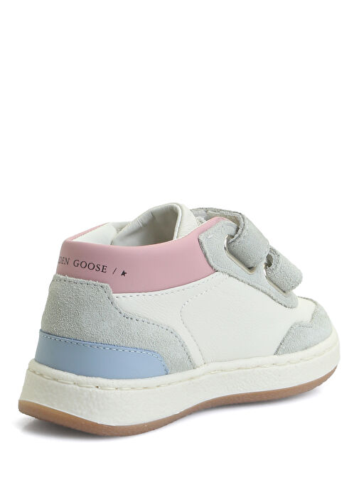 Çok Renkli Kız Çocuk Deri Sneaker - Görsel 4