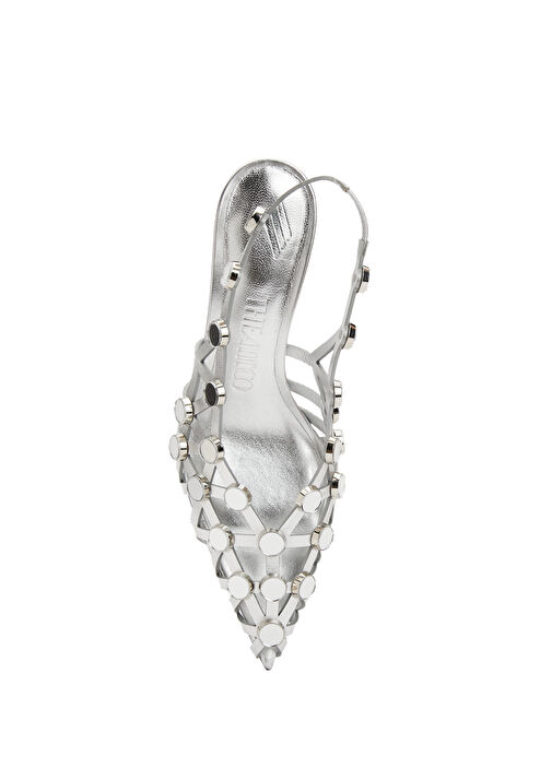Silver Deri Topuklu Ayakkabı - Görsel 5