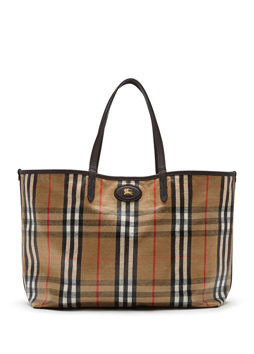 BURBERRYバック Burberry Bej Kadın Highlands Bej Orta Boy Kadın Tote Çanta 1843431