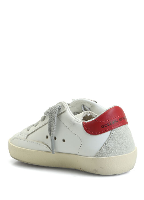 Super Star Kırmızı Beyaz Unisex Çocuk Deri Sneaker - Görsel 4