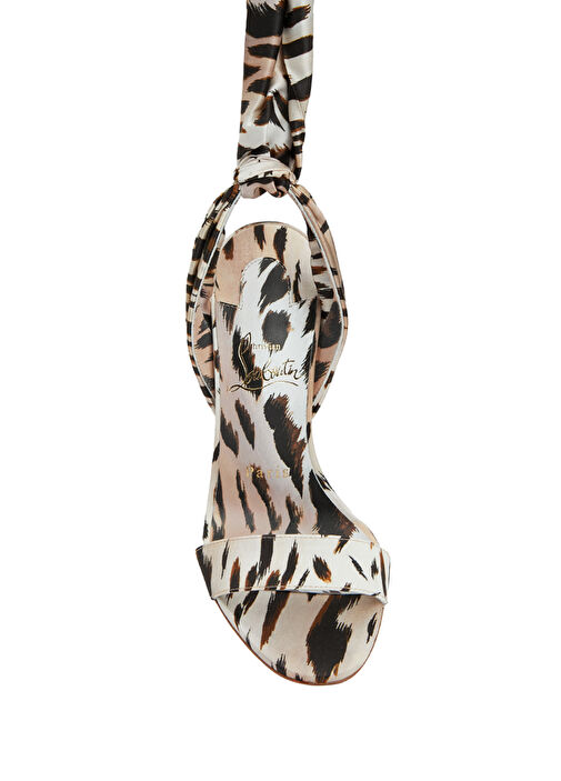 Leopar Kadın İpek Sandalet - Görsel 5