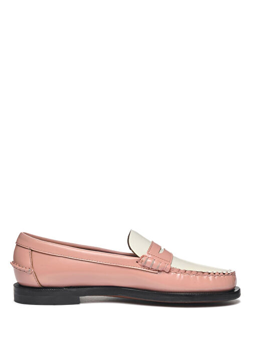 Classic Dan Pigment Pembe Beyaz Kadın Deri Loafer - Görsel 2