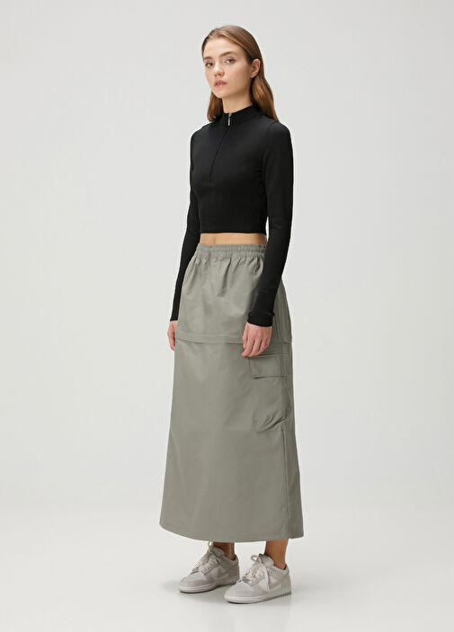 Essential Grey Midi Cargo Skirt