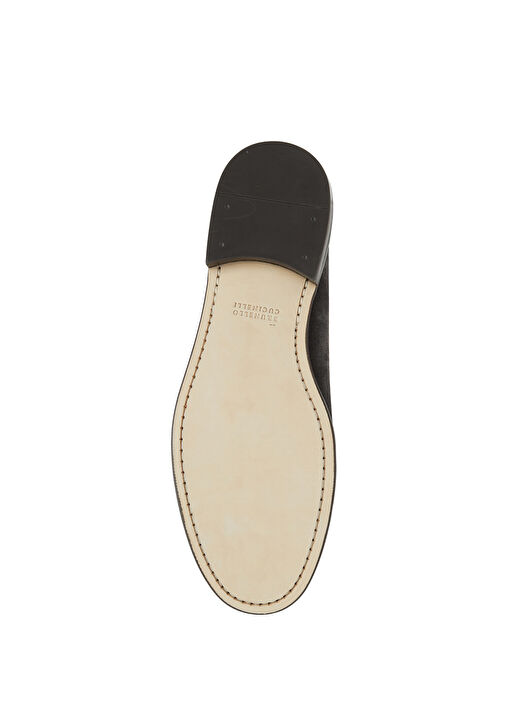 Brunello Cucinelli Koyu Gri Brunello Cucinelli Süet Erkek Loafer