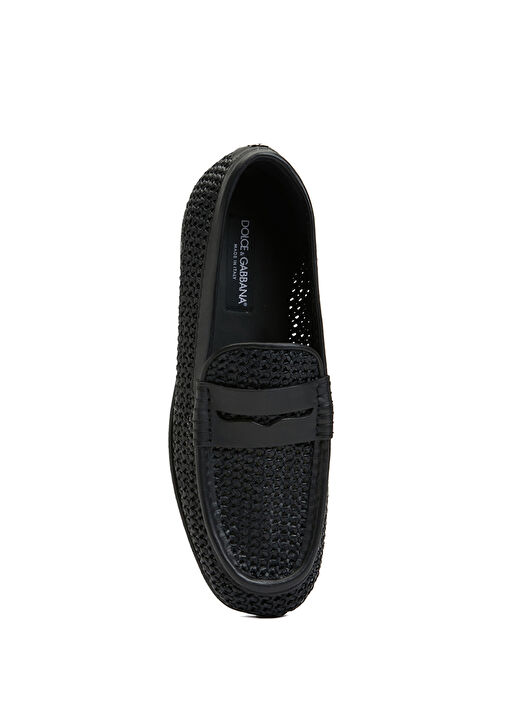 Siyah Logo Detaylı Erkek Loafer - Görsel 5