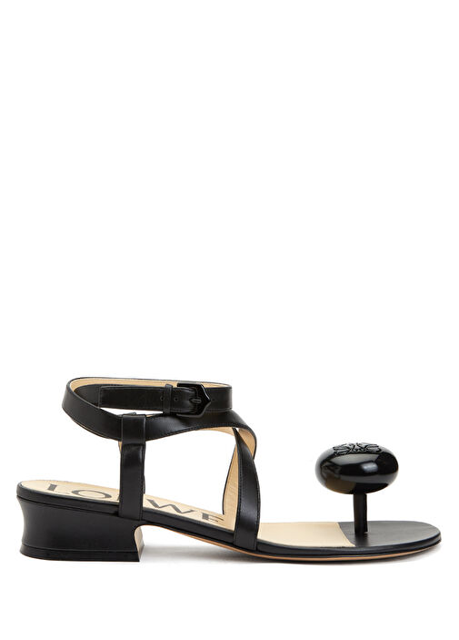 Calle Pebble Siyah Kadın Deri Sandalet - Görsel 2