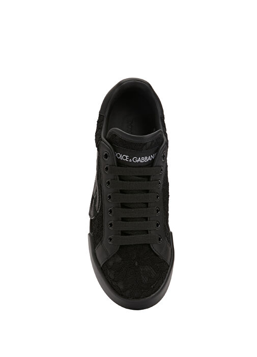 Portofino Siyah Dantel Garnili Kadın Sneaker - Görsel 5