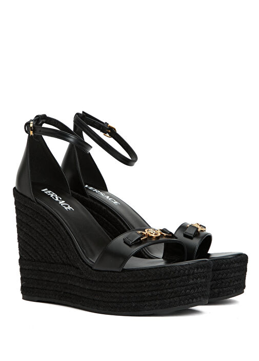 Siyah Kadın Deri Espadril - Görsel 3