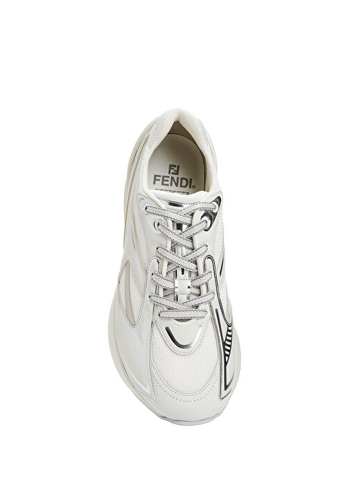 Beyaz Logo Detaylı Kadın Sneaker - Görsel 5