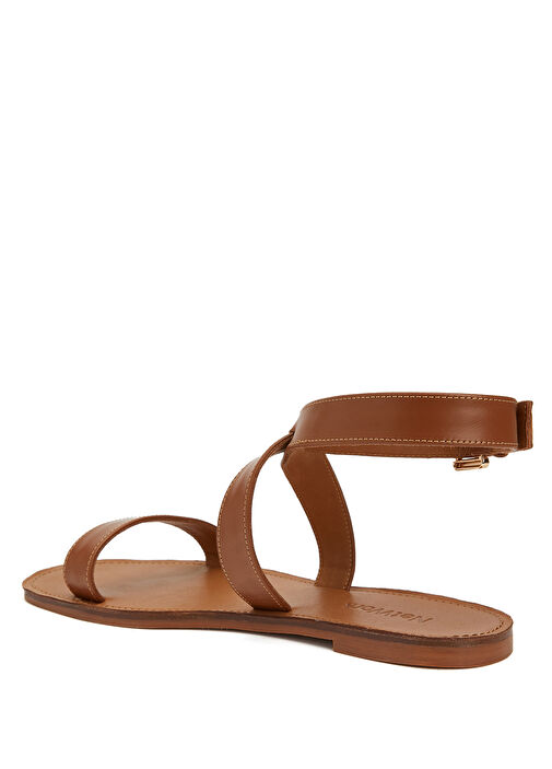 Taba Kadın Deri Sandalet - Görsel 4