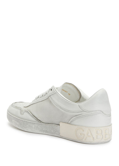 Beyaz Erkek Deri Sneaker - Görsel 4