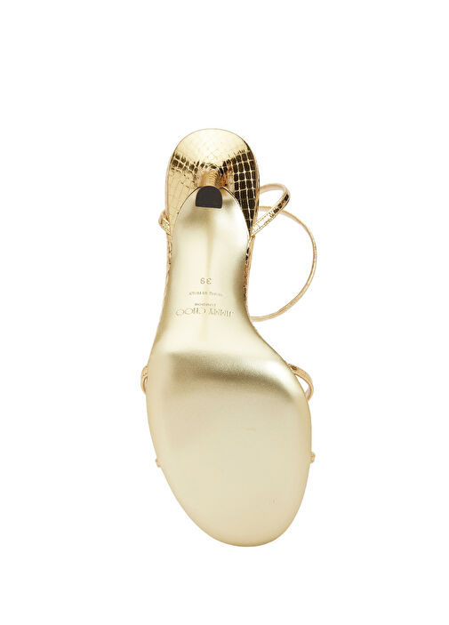 Leo Gold Deri Topuklu Sandalet - Görsel 6