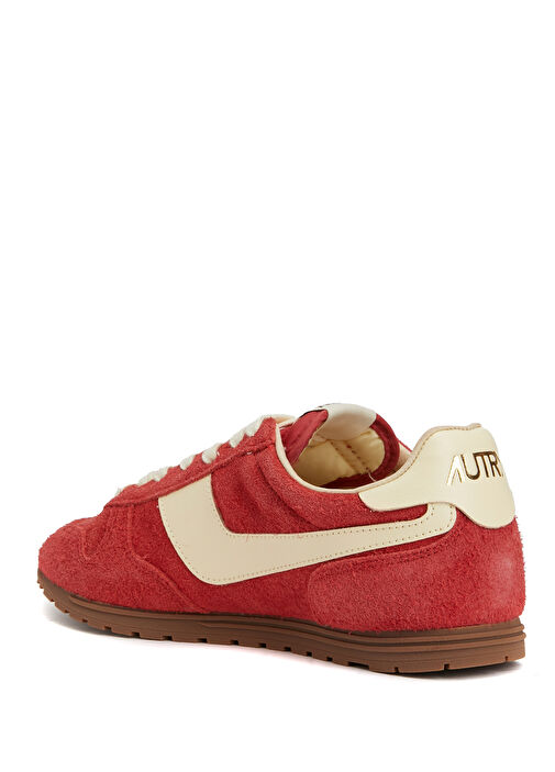 Kırmızı Kadın Deri Sneaker - Görsel 4