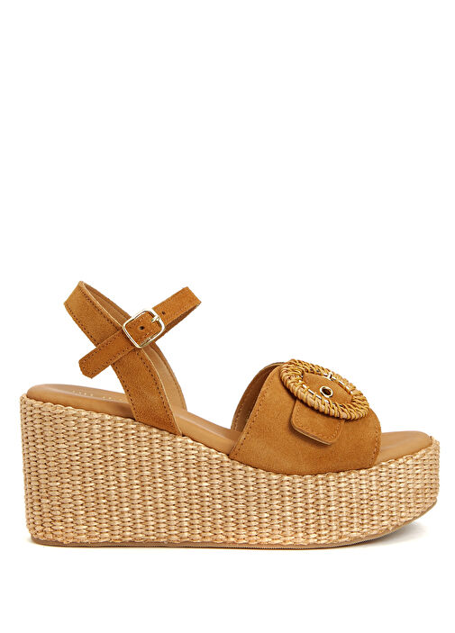 Taba Kadın Süet Sandalet - Görsel 2