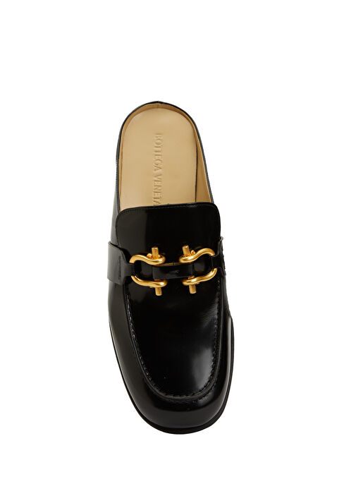 Siyah Logo Tokalı Erkek Deri Loafer - Görsel 5