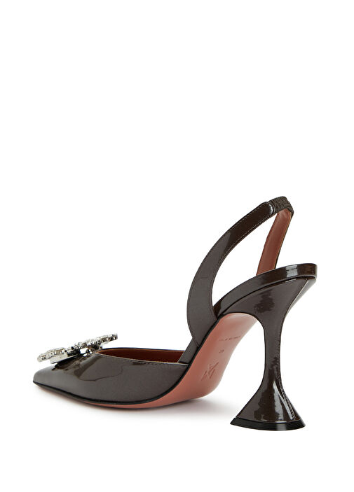 Begum Kahverengi Deri Topuklu Ayakkabı - Görsel 4