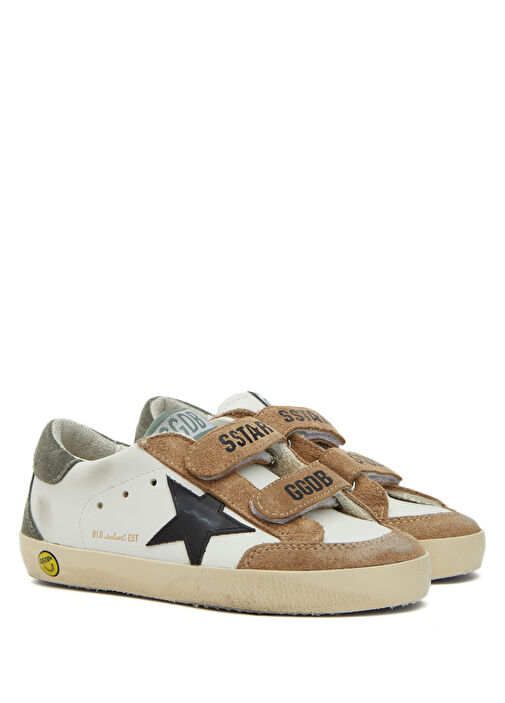 Old School Çok Renkli Unisex Çocuk Deri Sneaker - Görsel 3