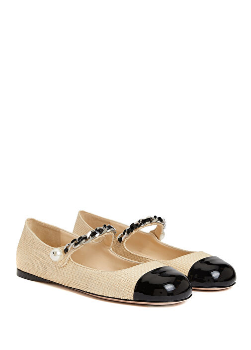 Naturel Zincir Detaylı Kadın Babet - Görsel 3