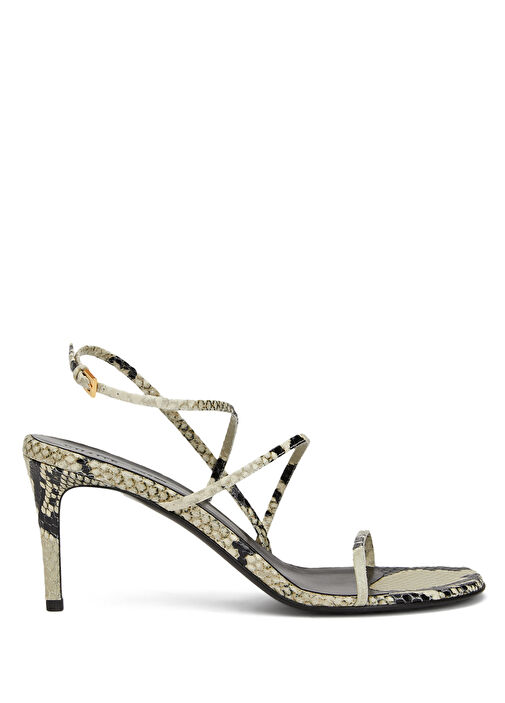 Loop Yılan Derisi Desenli Kadın Sandalet - Görsel 2